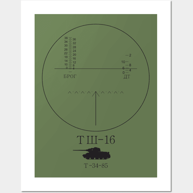 TSH-16 sight from T-34-85 Wall Art by FAawRay